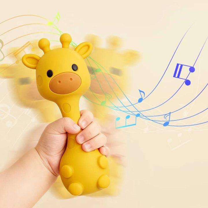 ToysLink Little Mallow Silicone Giraffe Rattle - Pink
