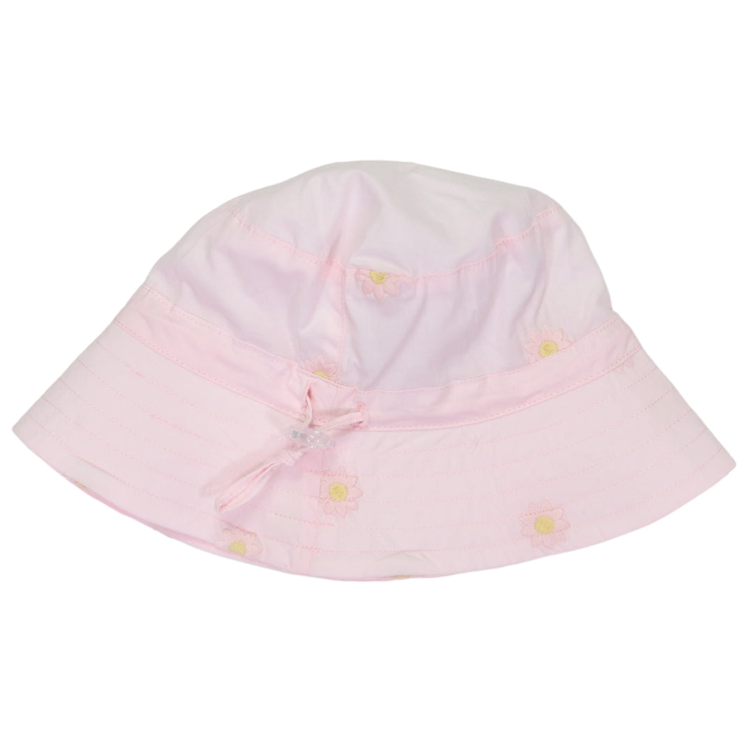 Korango - Flower Embroidered Sun Hat - Light Pink