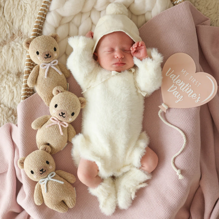 Baby Honey Bear (Lavender Bow) by Cuddle &amp; Kind - image 5