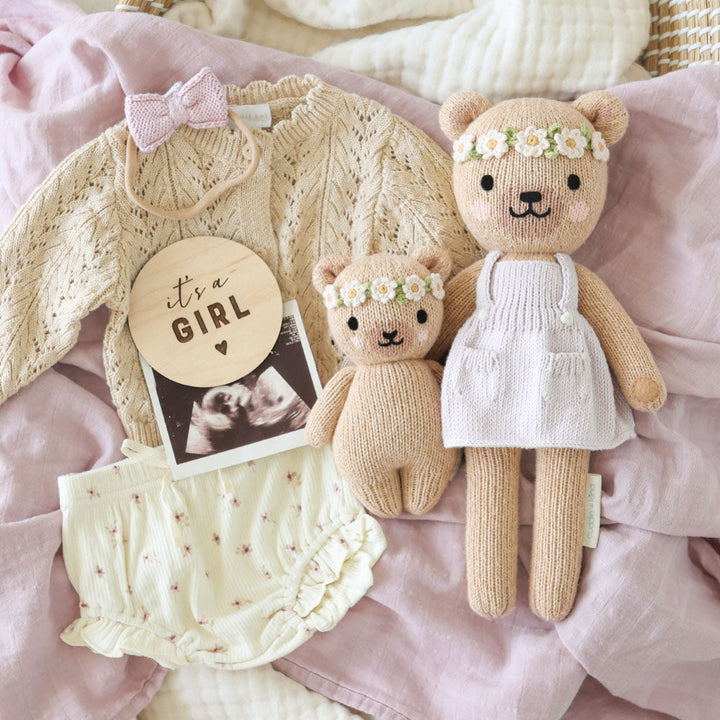 Baby Honey Bear (Ivory Floral) by Cuddle &amp; Kind - image 5