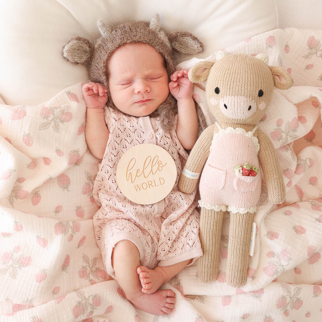 Cuddle &amp; Kind Ava The Cow (Little 13") - Powder Pink