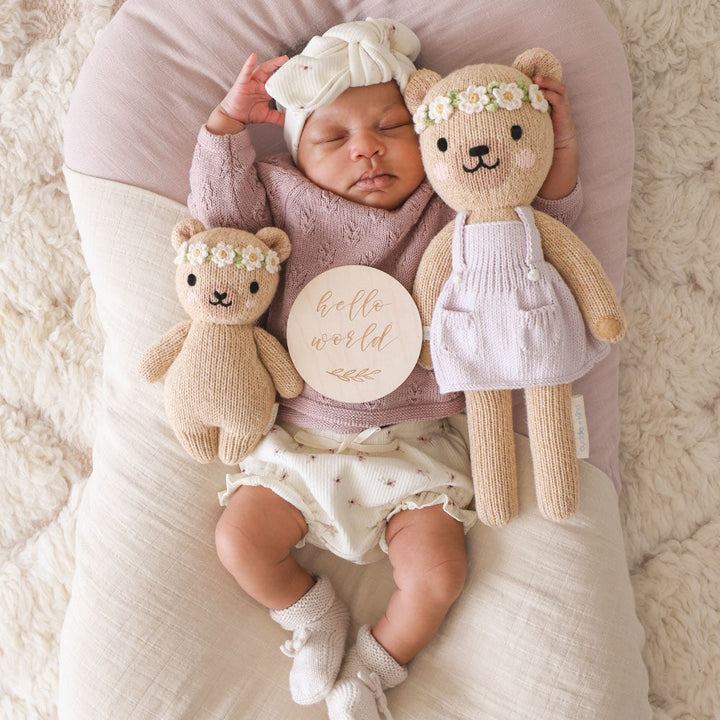 Baby Honey Bear (Ivory Floral) by Cuddle &amp; Kind - image 6