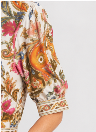 Sambara Floral Paisley Print Dress - Multi