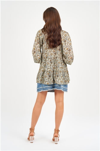 Naudic - Matilda L/S Top Waldorf Print