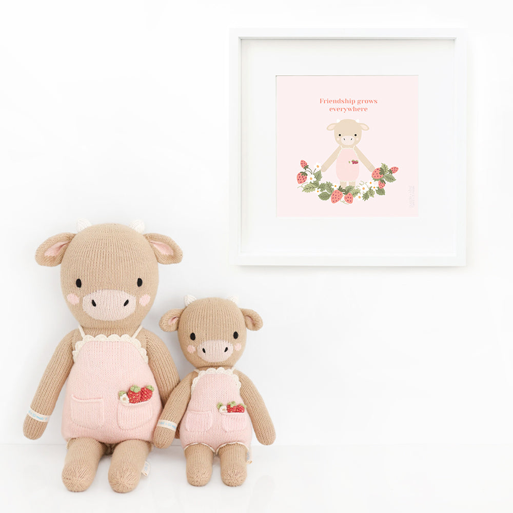 Cuddle &amp; Kind Ava The Cow (Little 13") - Powder Pink