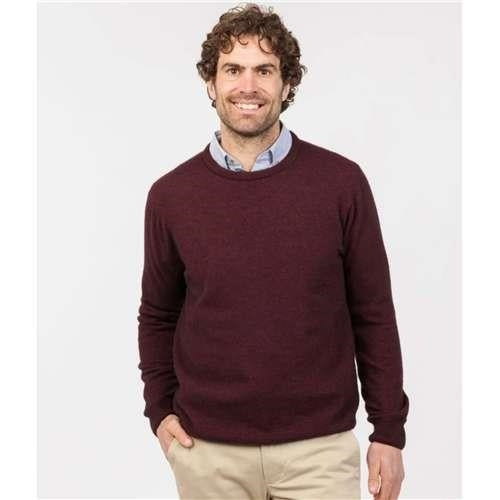 Native World Possom Merino Crew Neck Sweater - Shiraz