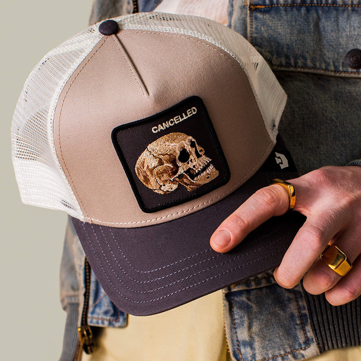 Goorin Bros The Cancelled Skull in Multi Color, on model