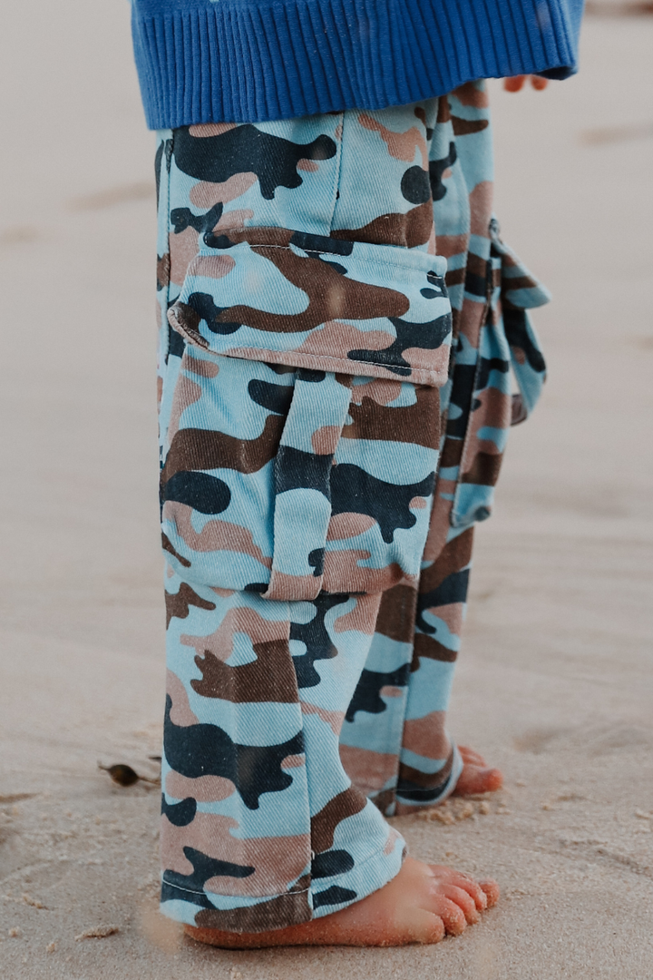 Poss &amp; Soss Camo Cargo Pant, Tide, view 4 of 11