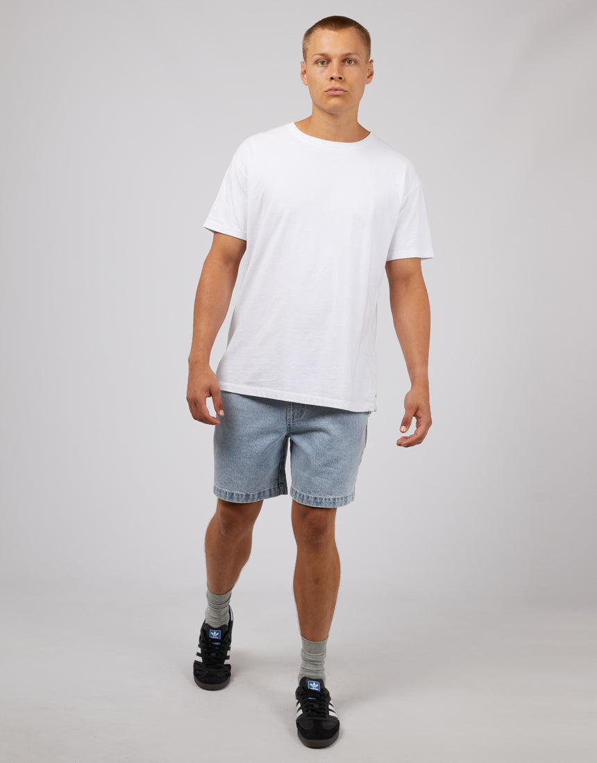 Silent Theory Rider Denim Shorts - Bleached Blue - view 2