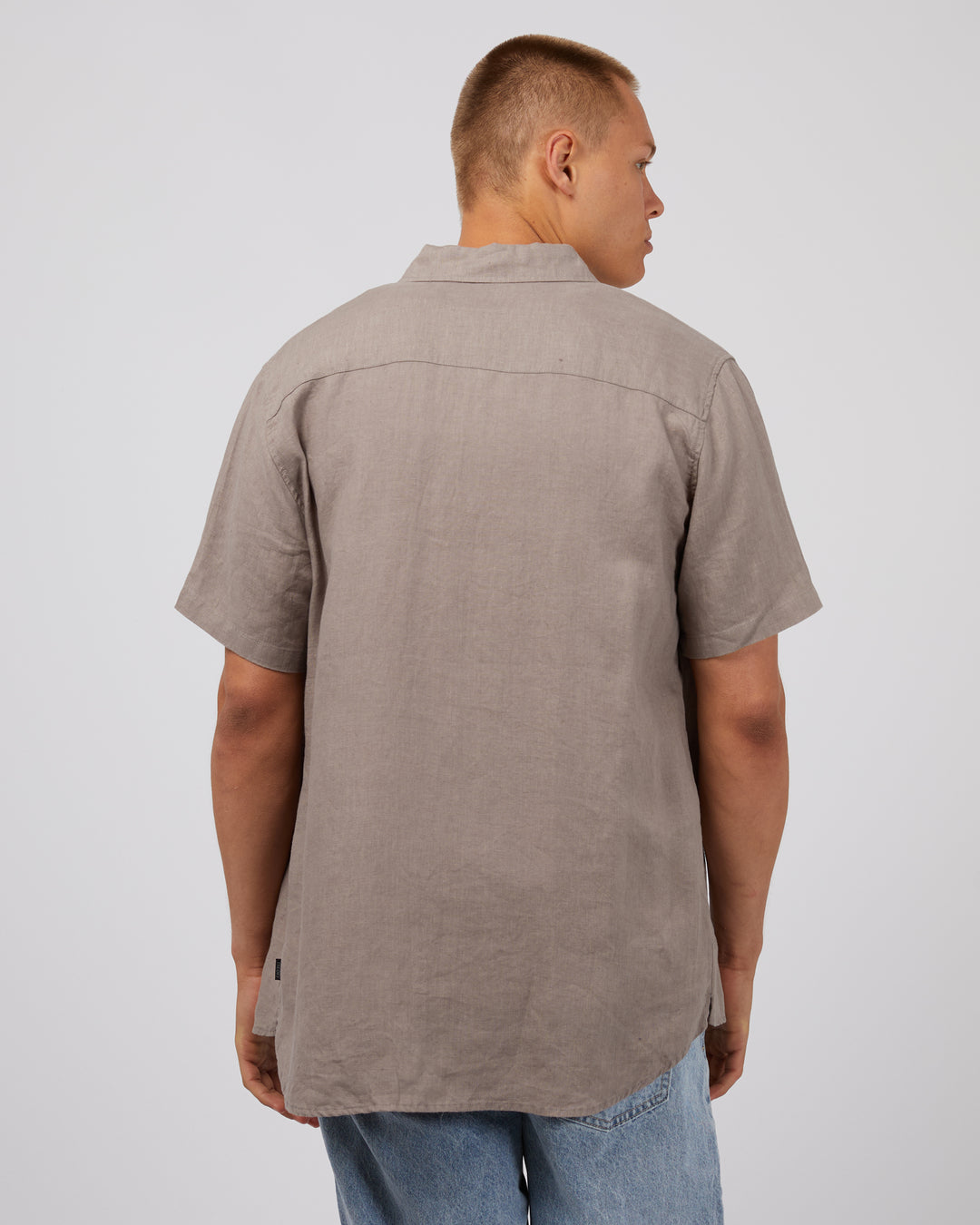 Silent Theory S/S Linen Shirt - Mushroom - view 3