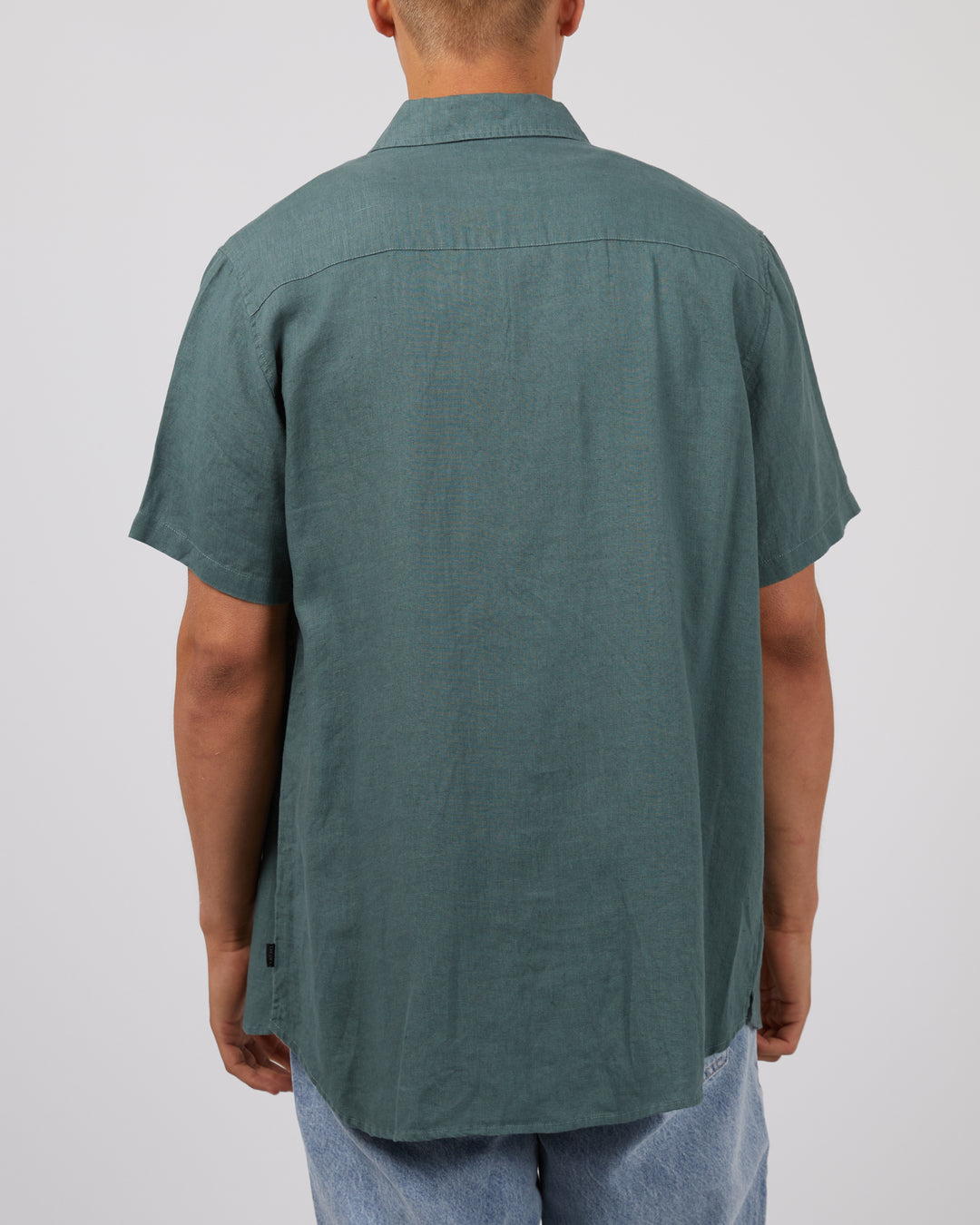 Silent Theory S/S Linen Shirt - Pine - view 3