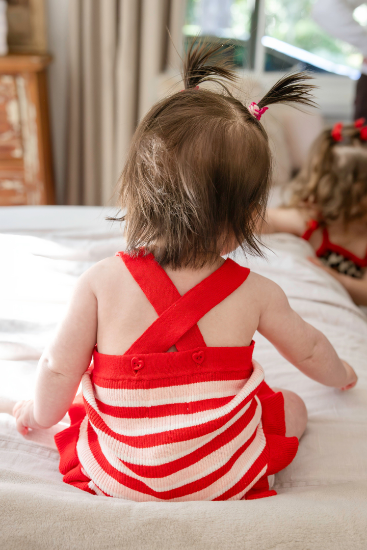 Poss &amp; Soss Rosie Romper in Candy Stripes, view 3