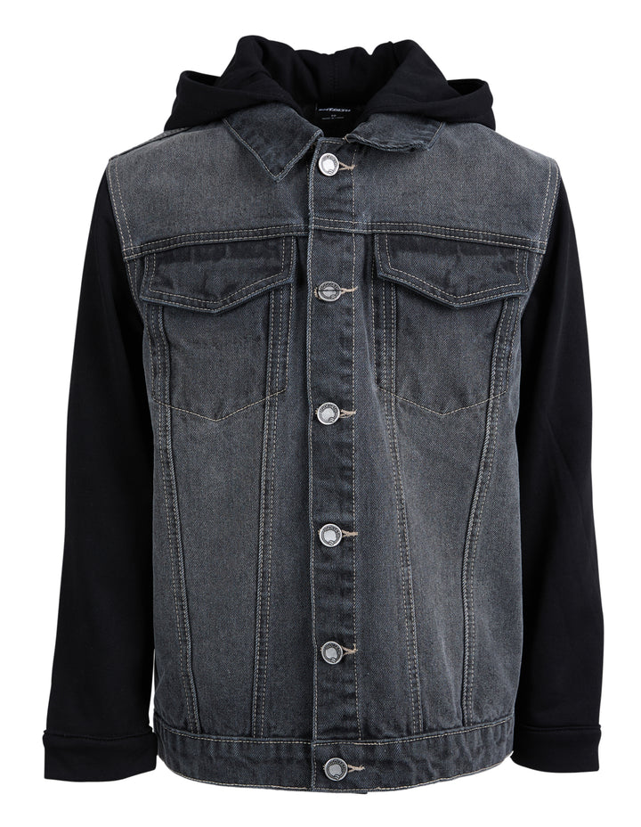 St Goliath Boys Fortitude Jacket (Size 8-16) - Washed Black