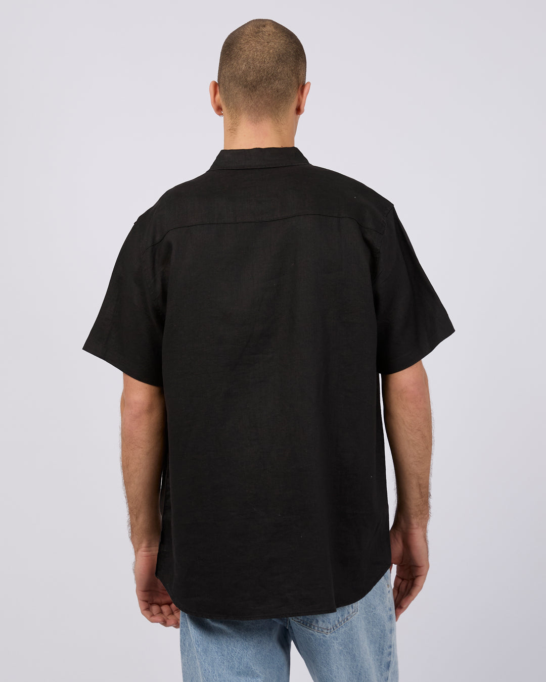 Silent Theory Linen S/S Shirt - Black - view 3