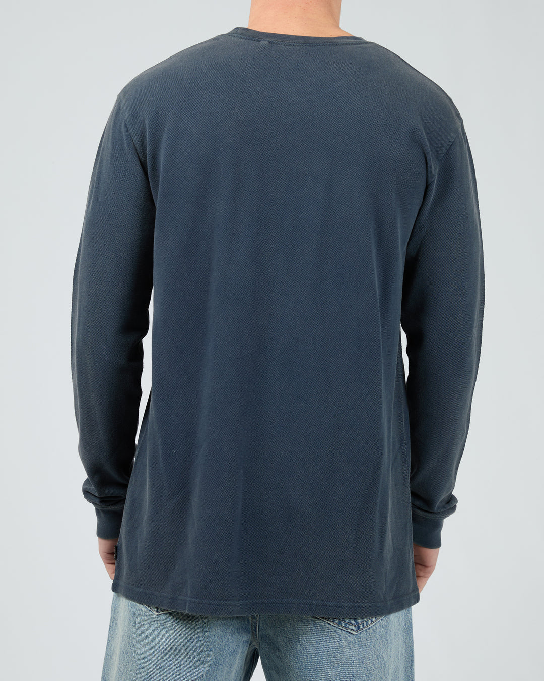 Silent Theory Pique L/S Tee - Navy - view 3