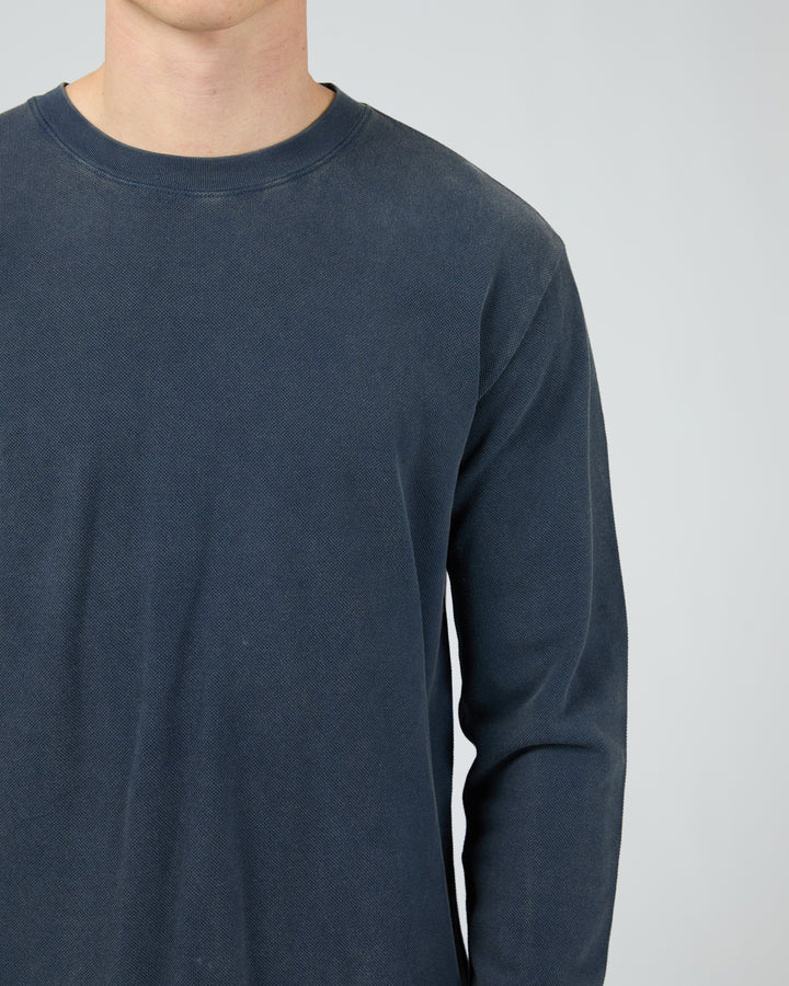 Silent Theory Pique L/S Tee - Navy - view 5