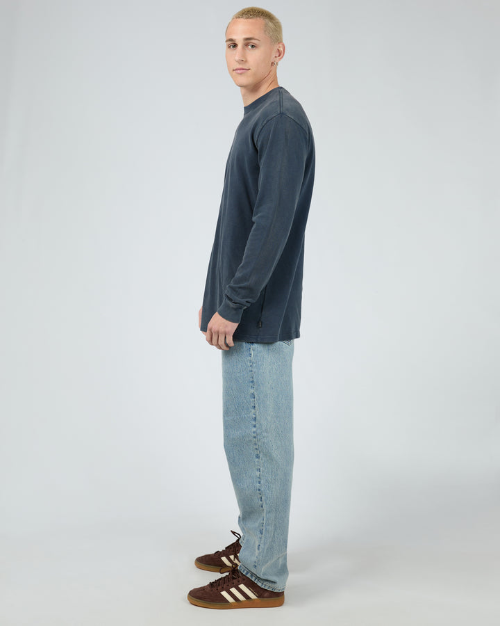 Silent Theory Pique L/S Tee - Navy - view 6