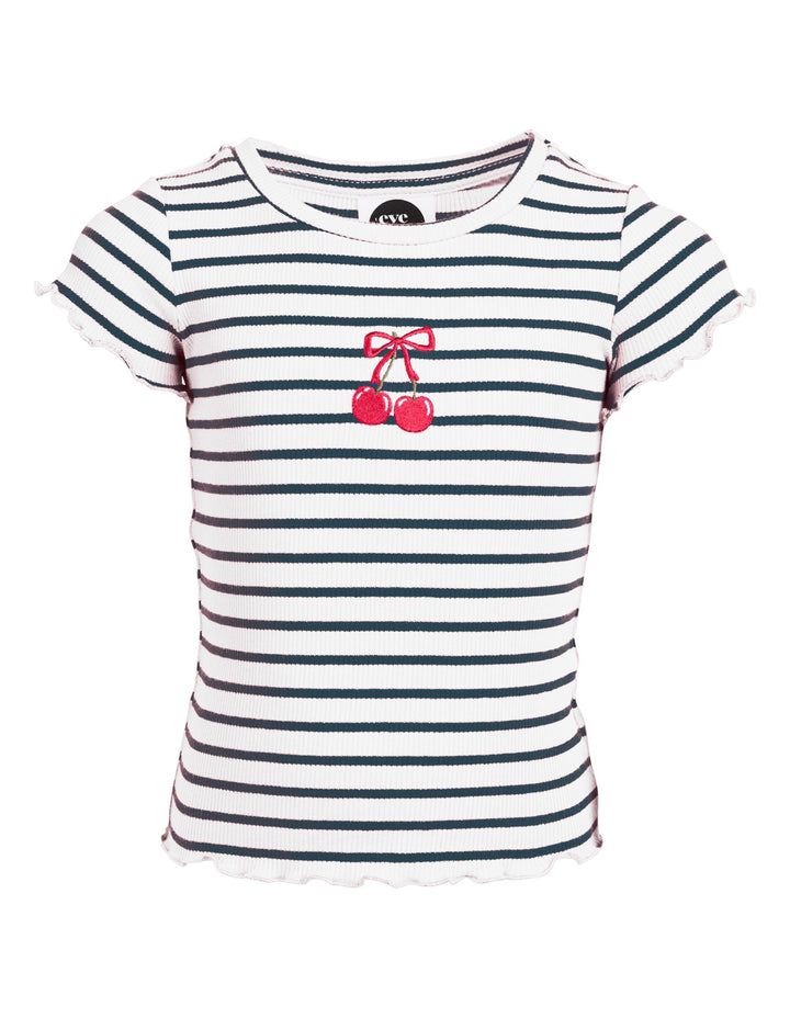 Eve Girl Betty Rib Tee (Size 3-7) - Navy - photo 1 of 5