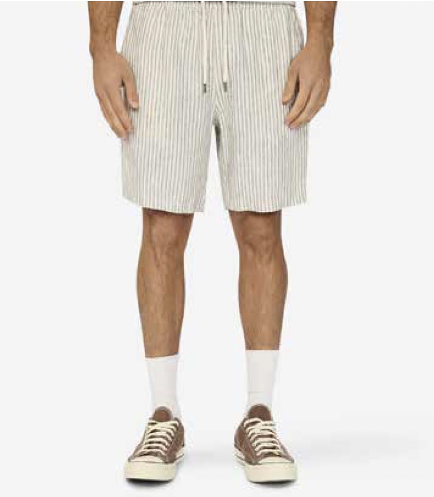 Silent Theory Stripe Linen Short - Sage - photo 1 of 1