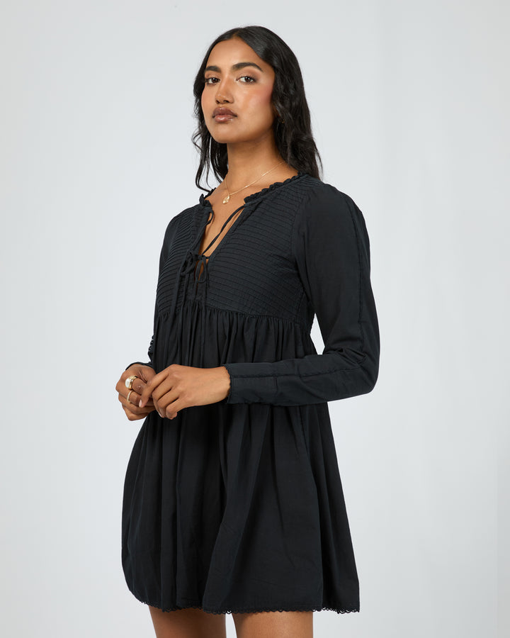 All About Eve Sadie Mini Long Sleeve Dress - Black - view 4