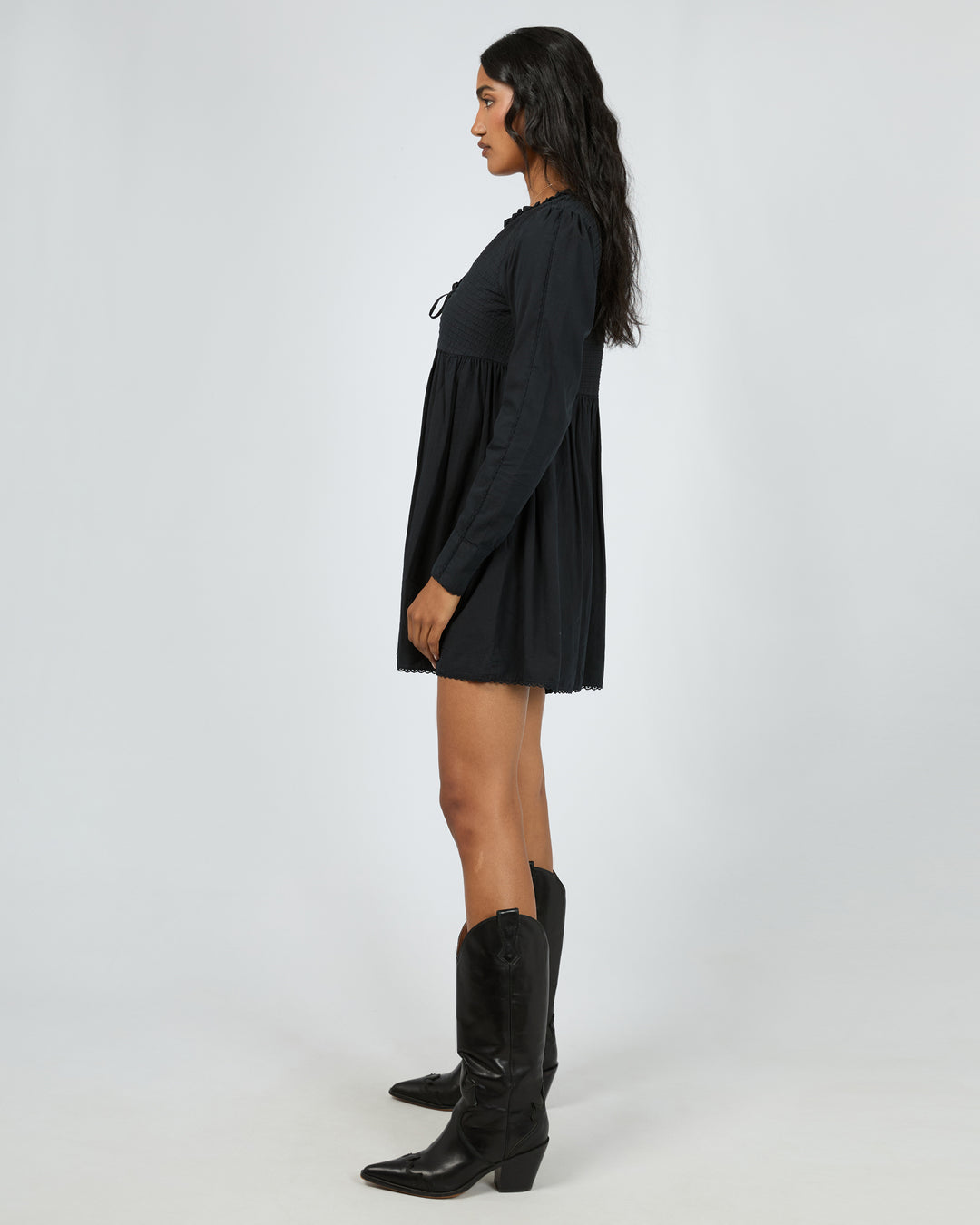 All About Eve Sadie Mini Long Sleeve Dress - Black - view 6