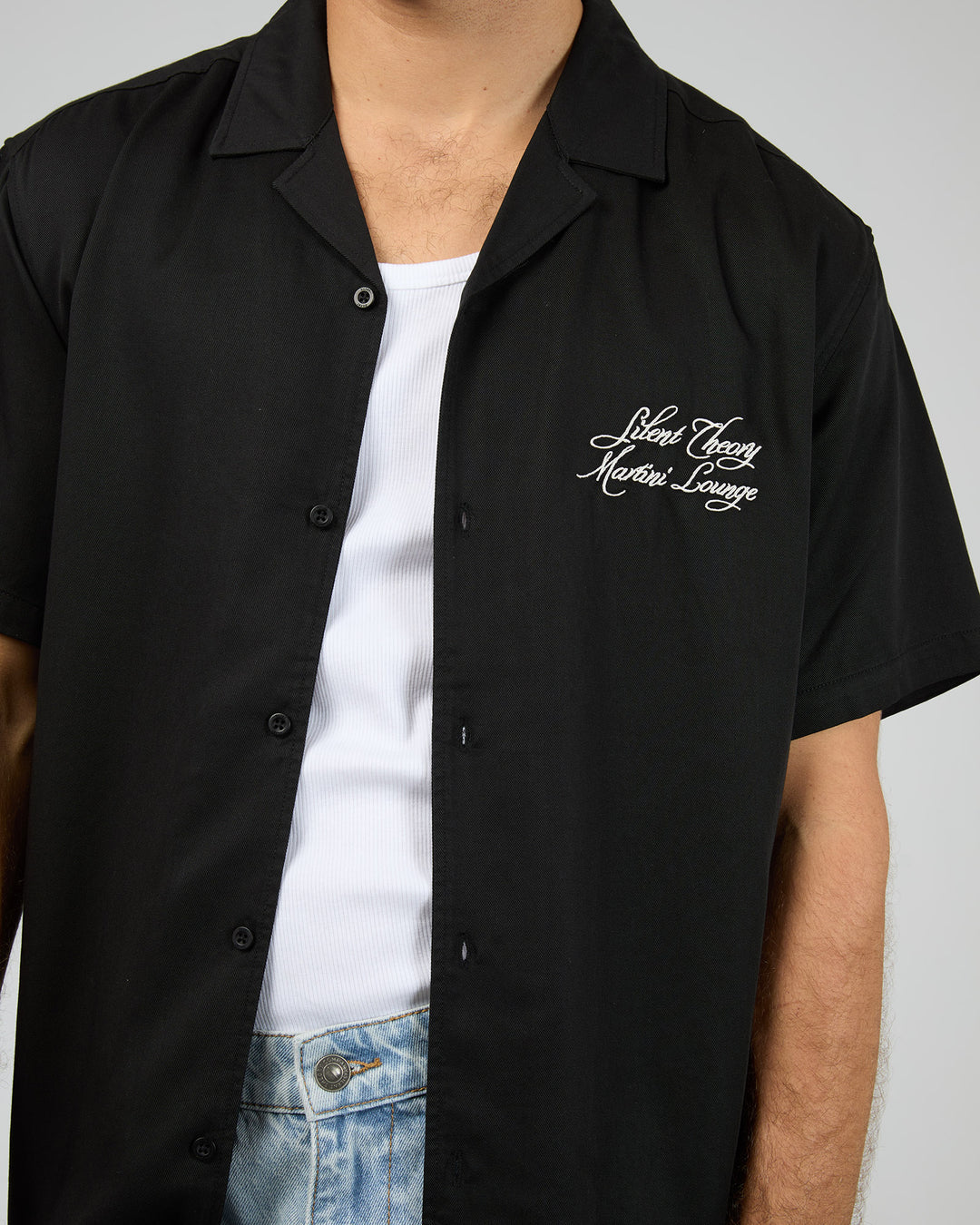 Silent Theory Lounge S/S Shirt - Black - view 5