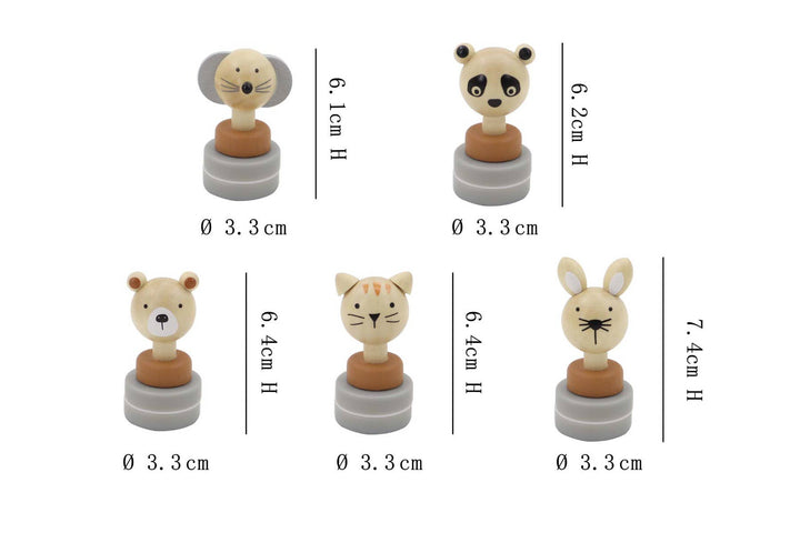 ToysLink Wooden Animal Stamps
