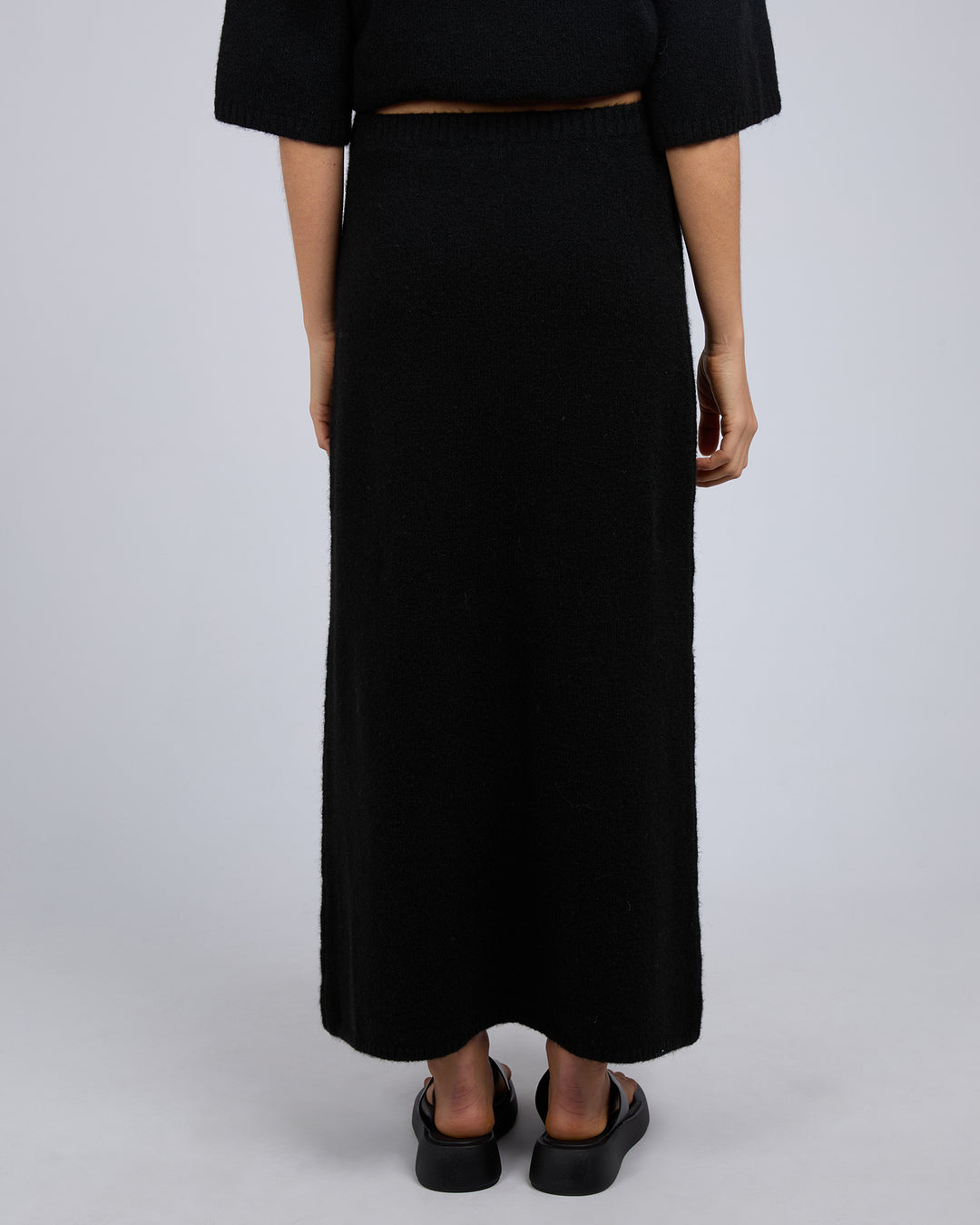 Silent Theory Willow Knit Maxi Skirt - Black - view 3
