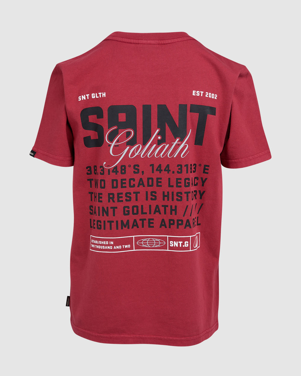 St Goliath Boys Upside Tee (Size 8-16) - Red - photo 2 of 7