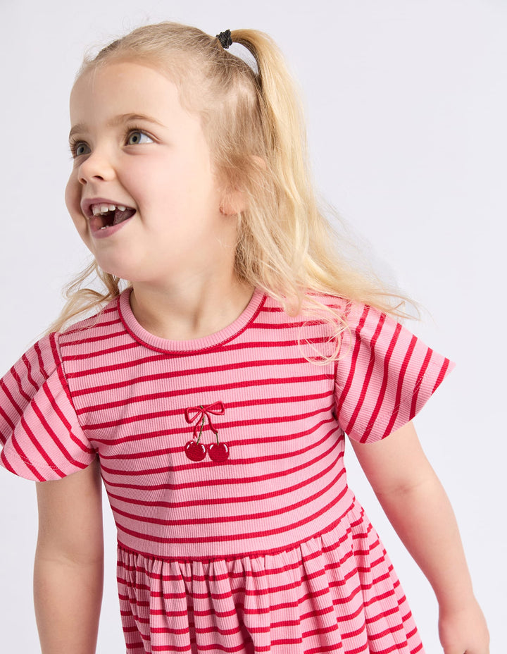 Eve Girl Betty Rib Dress (Size 3-7) - Pink - photo 7 of 7