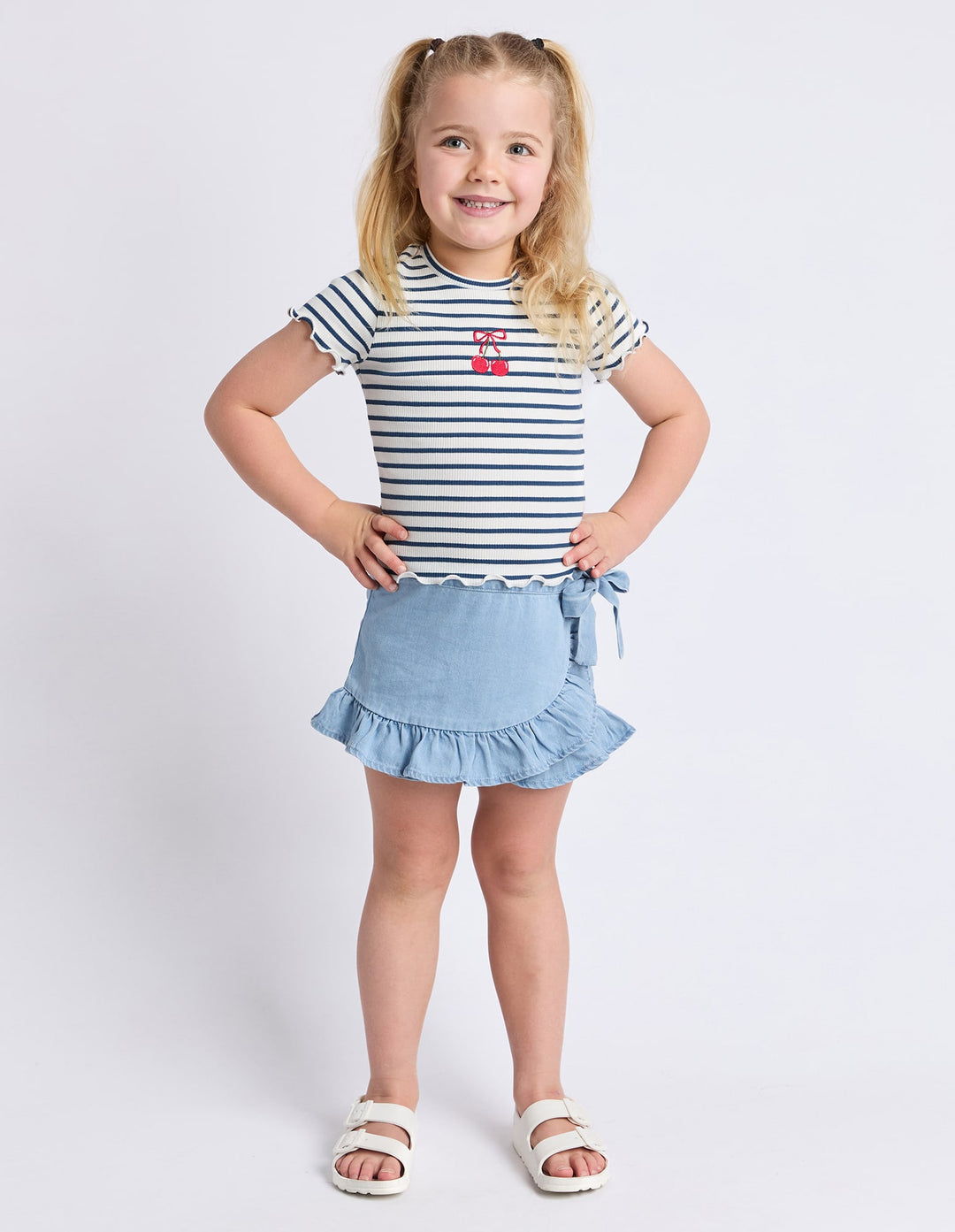 Eve Girl Betty Rib Tee (Size 3-7) - Navy - photo 3 of 5