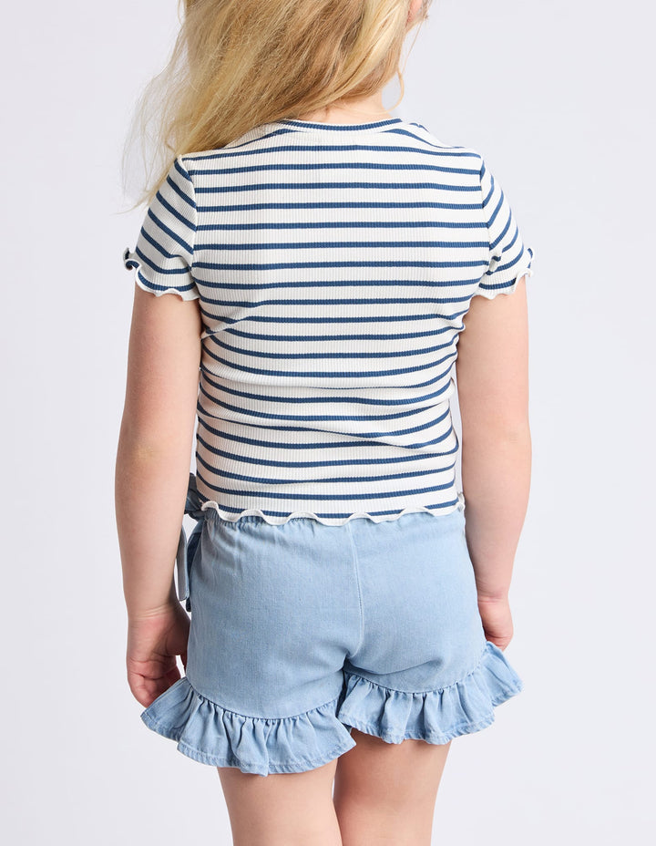 Eve Girl Betty Rib Tee (Size 3-7) - Navy - photo 4 of 5