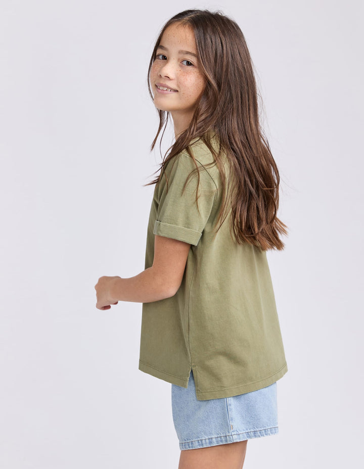 Eve Girl Washed Tee (Size 8-16) - Khaki - photo 7 of 7