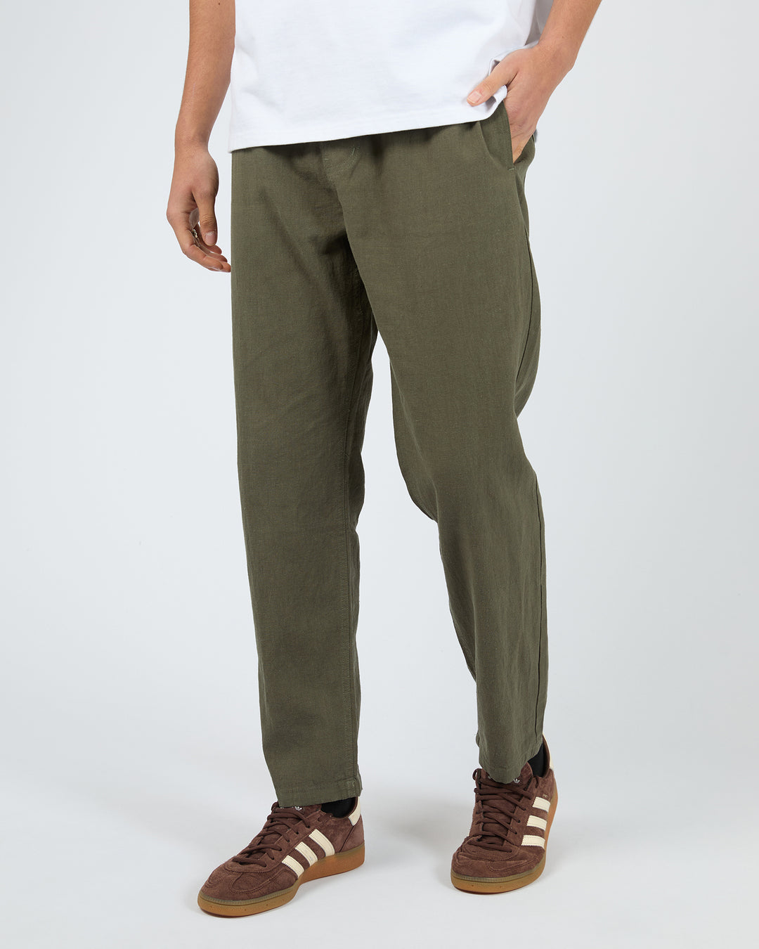 Silent Theory Linen Pant - Khaki