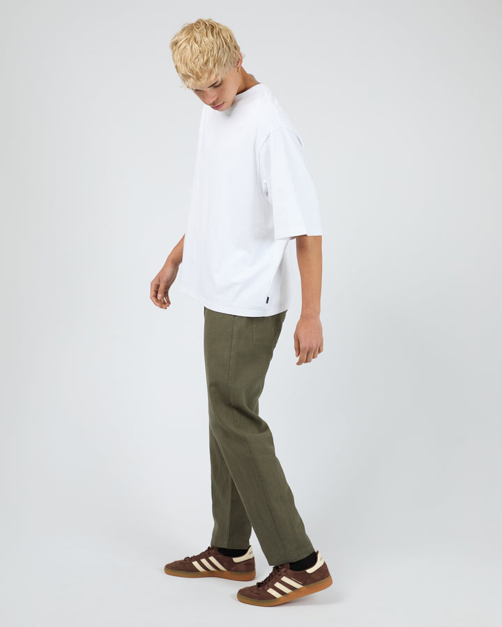Silent Theory Linen Pant - Khaki - view 6