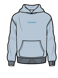 St Goliath Boys Influence Hoodie (Size 8-16) - Light Blue - view 2