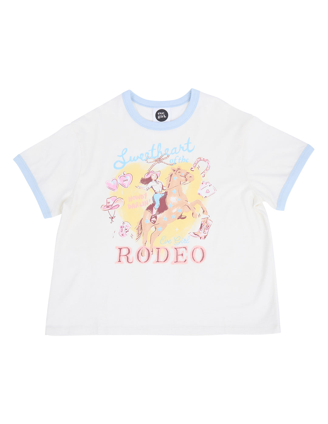 Eve Girl Lasso Ringer Tee (Size 3-7) - Vintage White - view 5