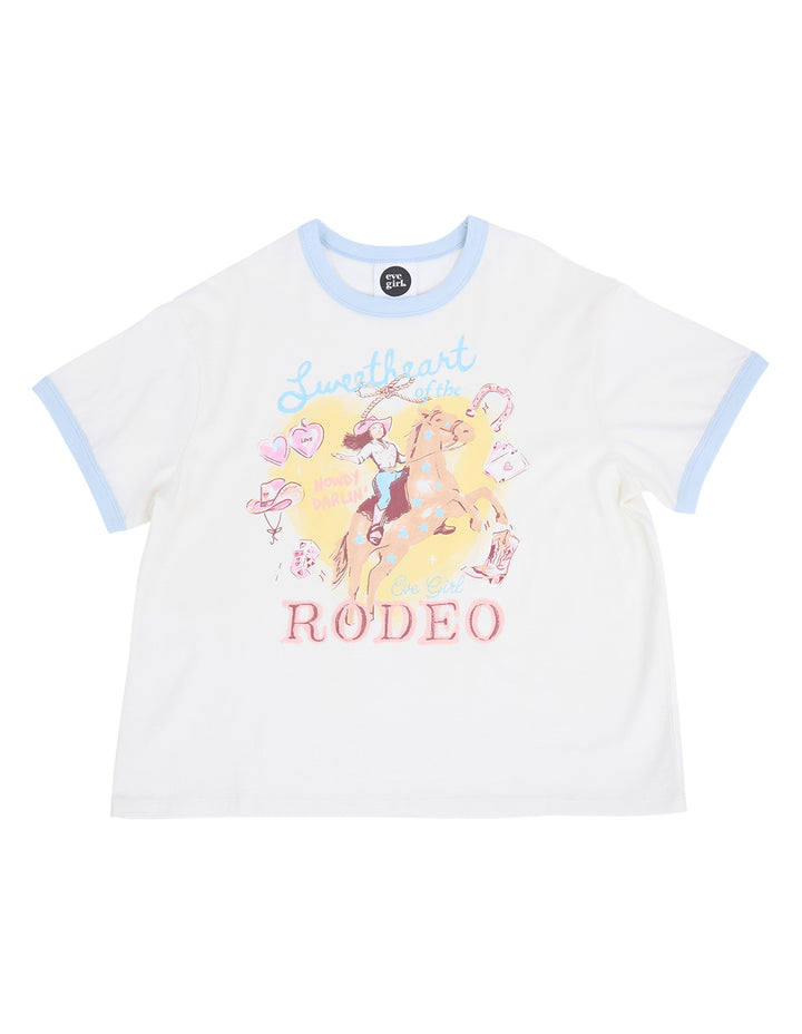 Eve Girl Lasso Ringer Tee (Size 3-7) - Vintage White - view 5
