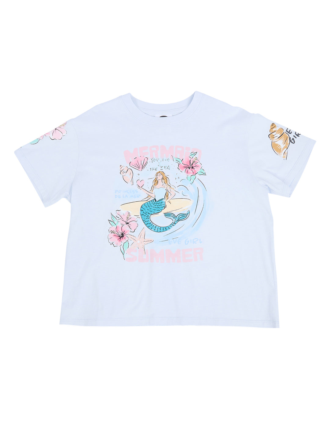 Eve Girl Under The Sea Tee (Size 8-16) - Light Blue