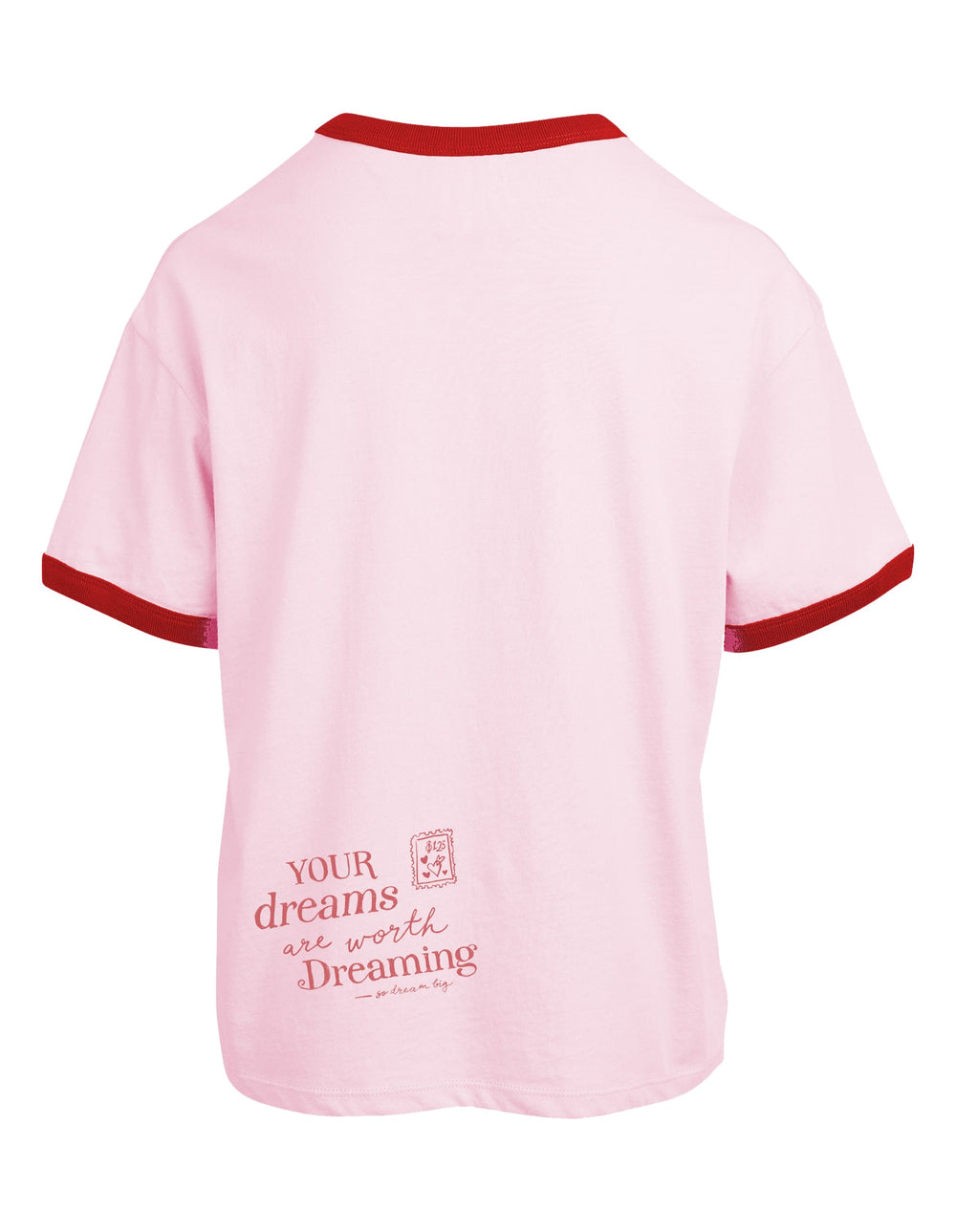 Eve Girl Bonjour Ringer Tee (Size 8-16) - Pale Pink - photo 2 of 2