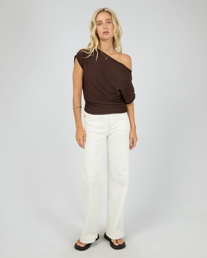 All About Eve Orla Off The Shoulder Top - Brown - photo 2 of 6