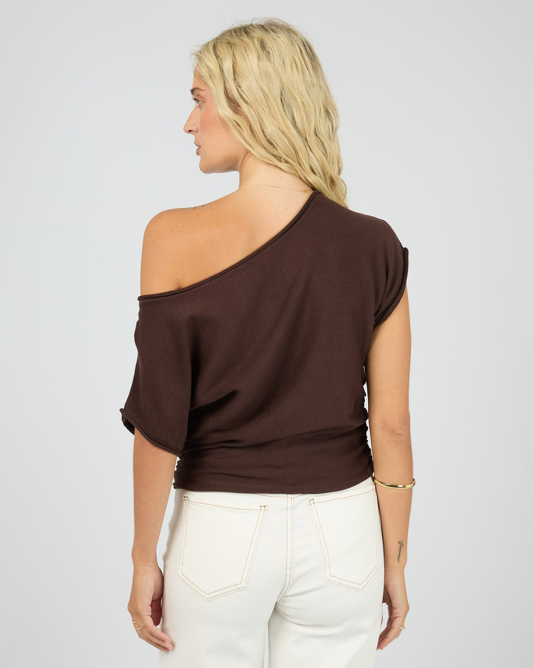 All About Eve Orla Off The Shoulder Top - Brown - photo 3 of 6