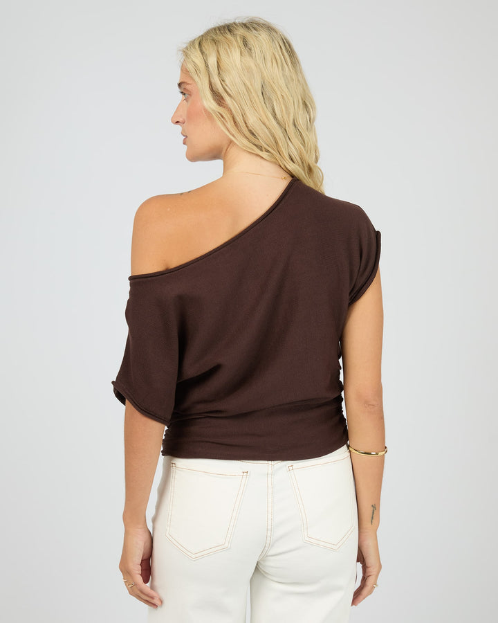 All About Eve Orla Off The Shoulder Top - Brown - photo 3 of 6
