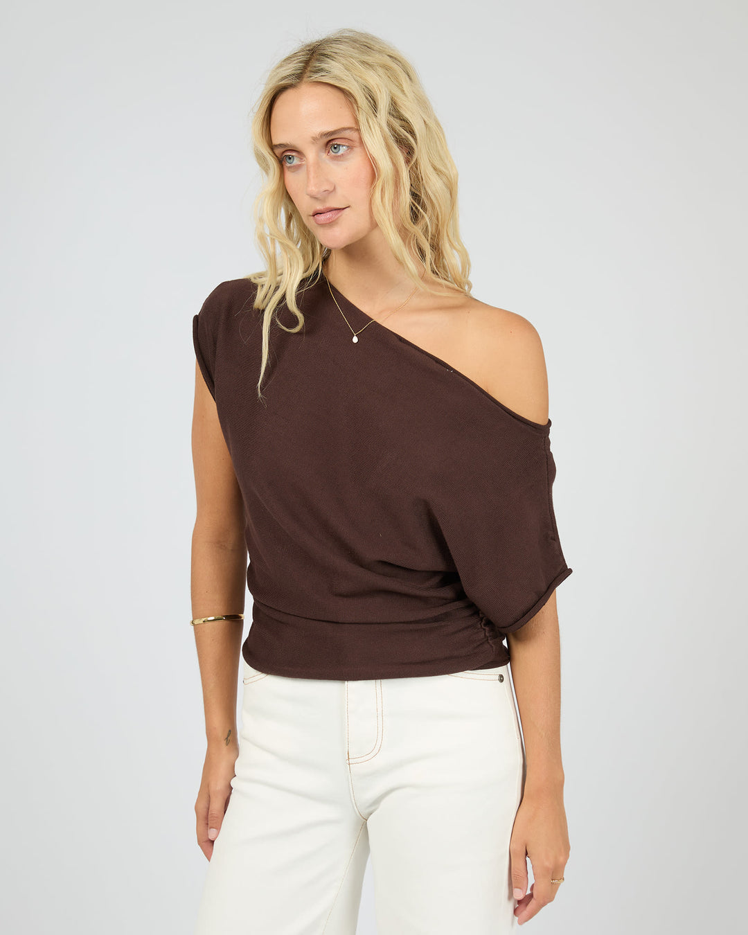All About Eve Orla Off The Shoulder Top - Brown - photo 4 of 6