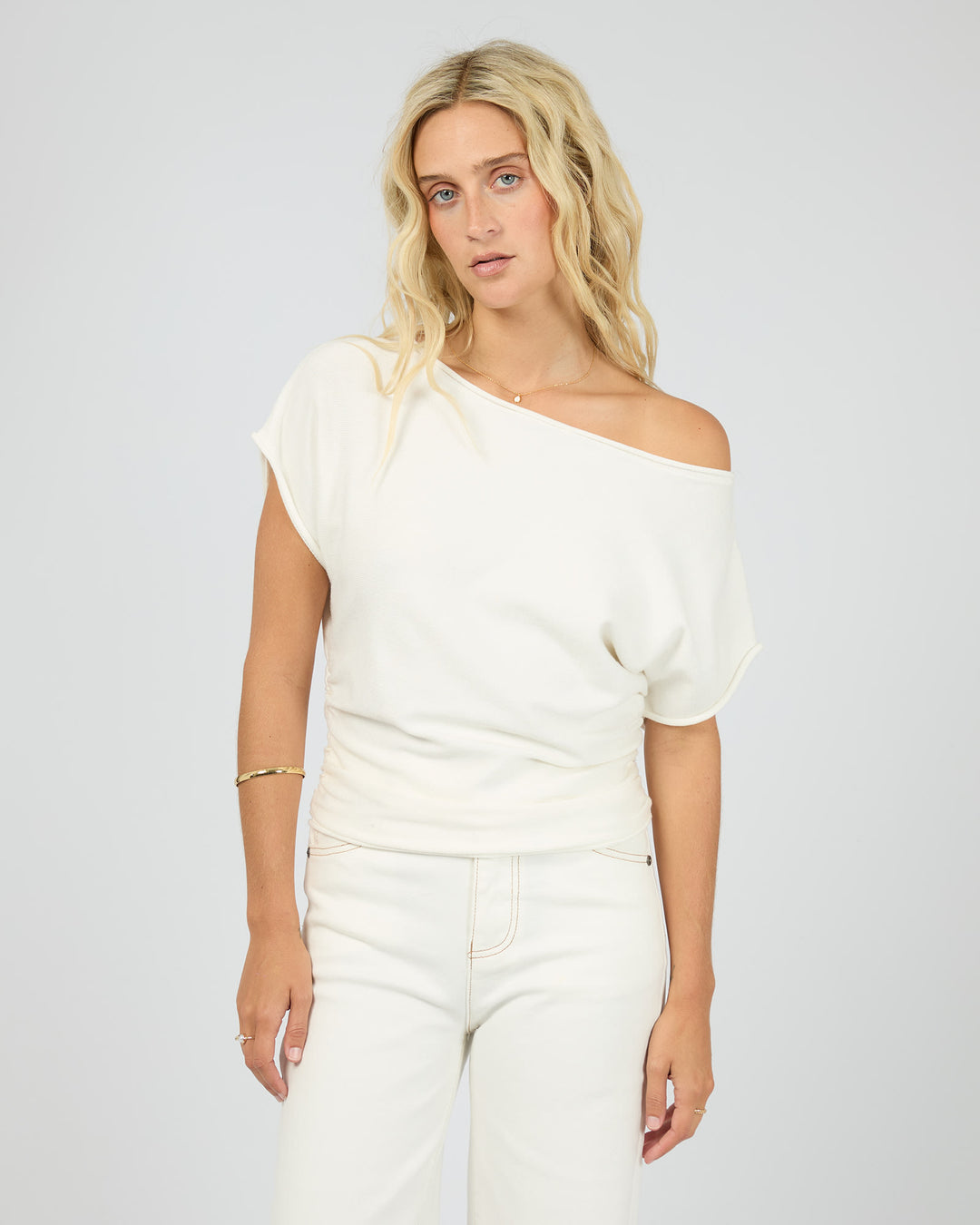 All About Eve Orla Off The Shoulder Top - Vintage White - photo 1 of 6