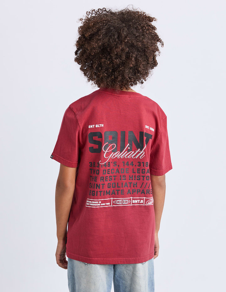 St Goliath Boys Upside Tee (Size 8-16) - Red - photo 5 of 7