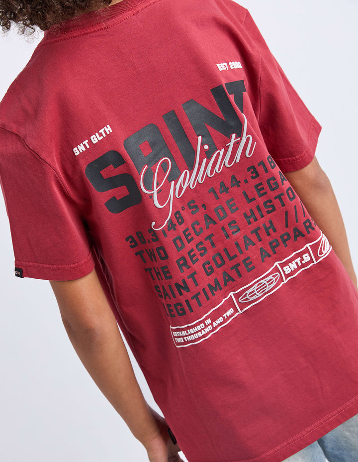 St Goliath Boys Upside Tee (Size 8-16) - Red - photo 6 of 7