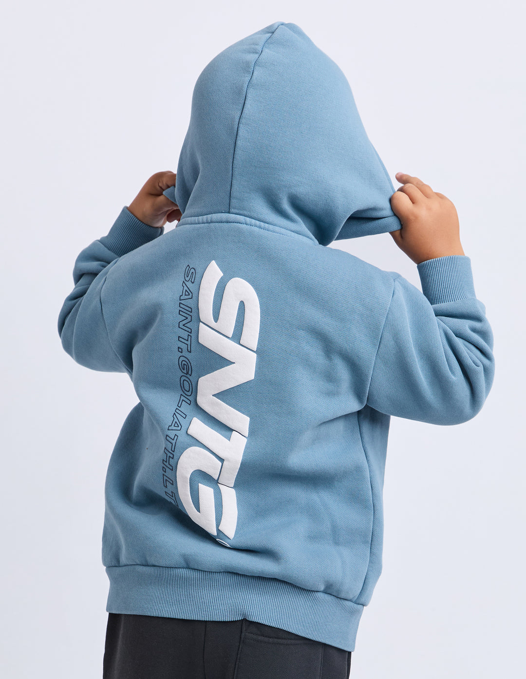 St Goliath Boys Challenger Hoodie (Size 3-7) - Mid Blue - view 5