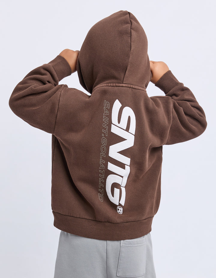 St Goliath Boys Challenger Hoodie (Size 3-7) - Brown - view 4