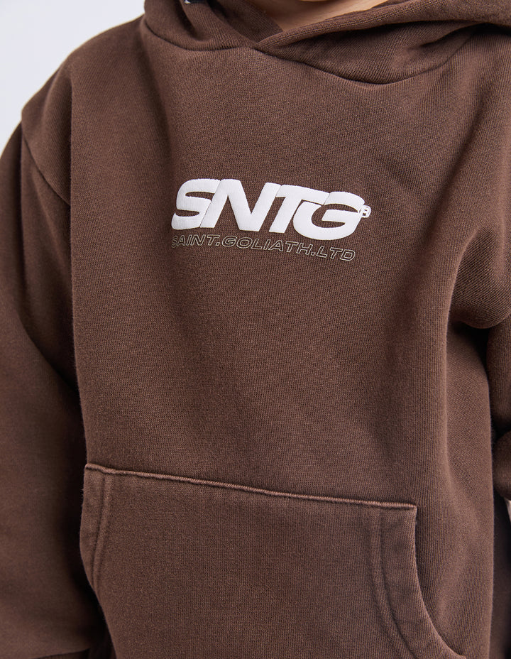 St Goliath Boys Challenger Hoodie (Size 3-7) - Brown - view 7